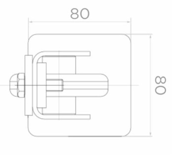 ROLKA NAJAZDOWA 80 Z ZAKONCZENIEM 80x80