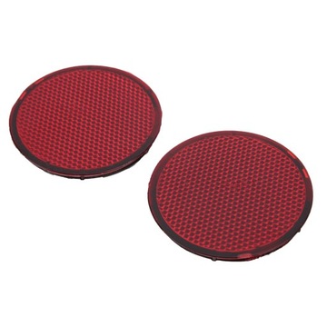 фото thumb №8, Nissan qashqai 2007-2015 2pcs круглий червоний відбивач бампера заднього