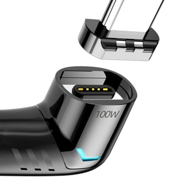 Магнитный переходной кабель USB типа C мощностью 100 Вт