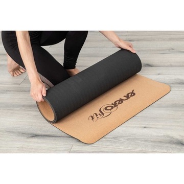 Enero Fit KORKOWA MATA do ćwiczeń JOGI 183 x 61 x 0,4 cm