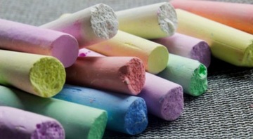БОЛЬШАЯ тротуарная меловая доска, 5 цветов, 15 шт.