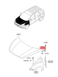 фото thumb №2, Hyundai ix35 2010-2015 петля капот лівий 791102y000 оригінал