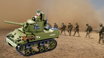 Кирпичи АМЕРИКАНСКИЙ Танк M3/M5 «Стюарт» Армия США ВОЕННЫЕ 2 ФИГУРКИ + ОРУЖИЕ LEGO