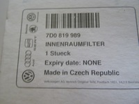 фото thumb №6, Фильтр салонный vw t4 transporter 7d0819989 oem