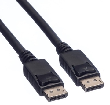 MOCNY KABEL PRZEWÓD DP 1.2 DISPLAYPORT - DISPLAY PORT 4K 60HZ 1M CZARNY