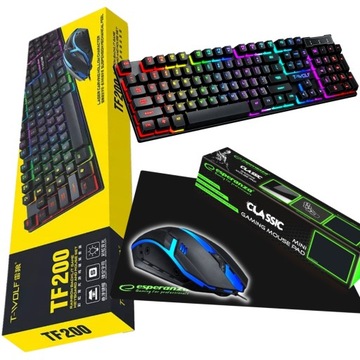 ИГРОВАЯ МЫШЬ, КЛАВИАТУРА, ПОДАРОК ​​ДЛЯ ПАРНЯ, LED