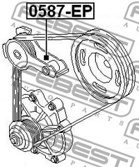 фото thumb №3, 0587-ep febest ролик натяжителя mazda mpv lw 1999-2