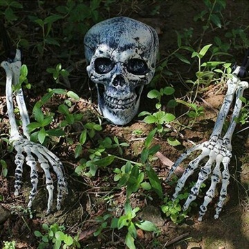 Хэллоуин декоративный череп и кость руки