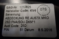 фото thumb №5, Audi a7 4g защита туннель правая 4g0863306