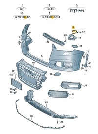 фото thumb №1, Петля заглушки розпилювача перед лівий audi a1