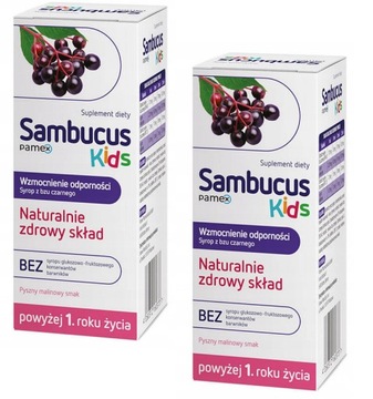Sambucus Kids со вкусом малины, натуральные полезные ингредиенты, 120 мл