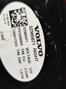 фото thumb №8, Volvo c40 21- електрик праві зад задня лампа w крило оригінал