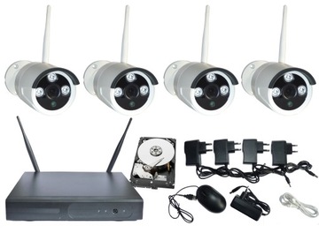 НАБОР из 4 камер WIFI FULL HD, ДИСК 2 ТБ