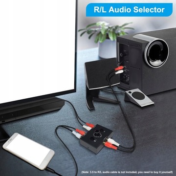 Переключатель стереозвука RCA 2x1/1x2 L/R