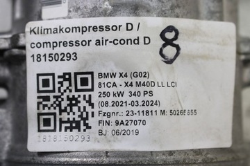 фото thumb №11, Bmw x4 насос кондиціонера 7948805 клімат компресор компресор g01 g11 g12 g15