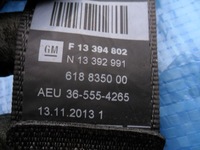 фото thumb №10, Запчастини | zafira c натягувач ременя пасажира праві 13394802