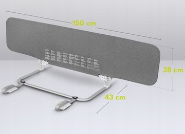 Складной барьер для кроватей, ПОРТАТИВНЫЙ + СУМКА 150 см Lionelo Lora XL