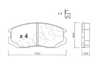 фото thumb №1, Гальмівні колодки гальмівні mitsubishi colt lancer galant met