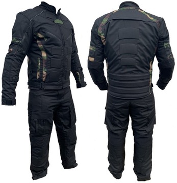 Мотоциклетные брюки теплые черные с защитой 4XL