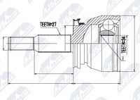 фото thumb №2, Npz-fr-002 nty шарнир наружный ford explorer 4.
