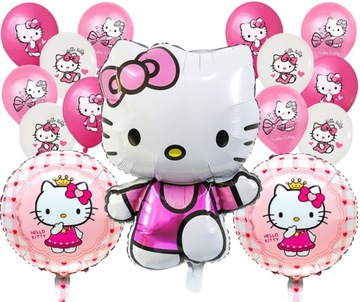 HELLO KITTY набор КРУЖКИ + ТАРЕЛКИ + САЛФЕТКИ розовый котенок 40 шт день рождения