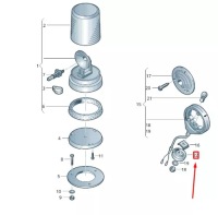 фото thumb №1, Vw transporter t6 roof поворот сигнал indicator cover cap 7h09452859b9