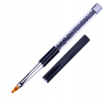 Кисть для оформления омбре Glam Line, черные цирконы
