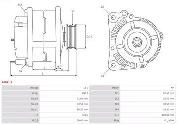 фото thumb №6, A0413 генератор as-pl