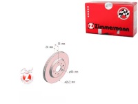 фото thumb №1, Тормозные диски тормозные 2szt toyota aygo 05- +abs zimme