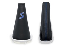 фото thumb №1, Mini cooper s r56 2006-2013 комплект чехлы рычага czarna кожа вышивка granatowy