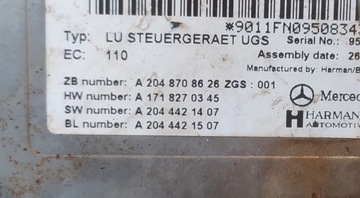 фото thumb №3, Модуль блок керування підсилювач harman becker mercedes c e клас w212 w204 w207