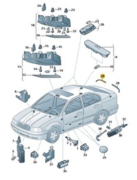фото thumb №1, Отражатель заднего бампера правый skoda rapid orginał