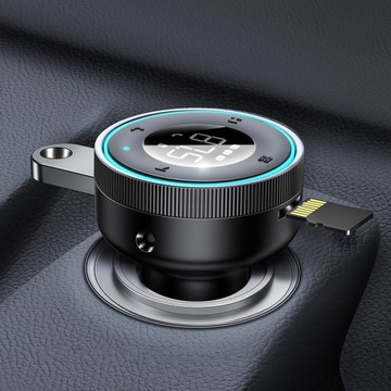 FM-передатчик Baseus, зарядное устройство Bluetooth, 2 порта USB AUX