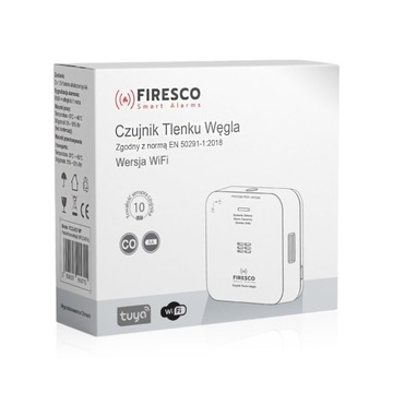 Детектор угарного газа Firesco FCO-850 WF с приложением WiFi Tuya
