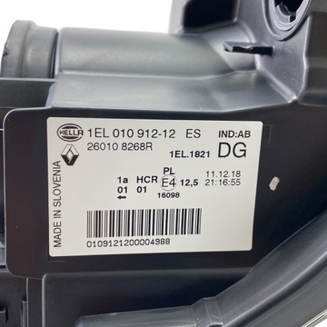фото thumb №13, Лампа правый перед renault zoe z.e 260108268r
