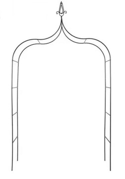 PERGOLA OGRODOWA TARASOWA METALOWA PODPORA DO PNĄCZY WINOGRON RÓŻ ŁUK 240cm