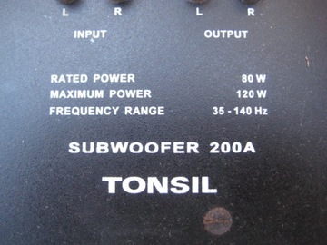Subufer Sobofer Subwoofer Tonsil Aktiv 200 aktywny A5