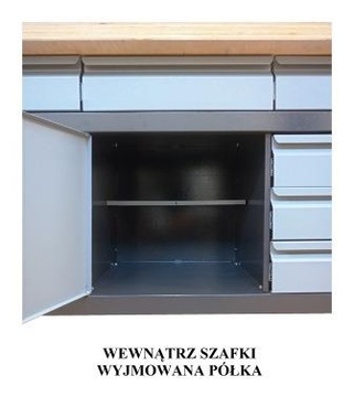 Stół warsztatowy do garażu ślusarski roboczy organizery
