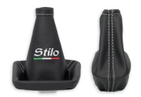 Купить Fiat stilo 2001-2007 5 дверной комплект чехлы рычага кожа вышивка белый флаг, фото thumb