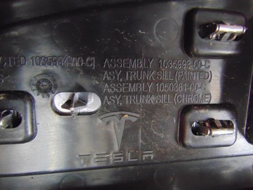фото thumb №11, Tesla x защита накладка порога багажника зад 1035994-00-c