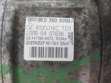 фото thumb №9, Audi a4 b7 a6 c6 2.0 tdi bre компресор кондиціонера 8e0260805bj