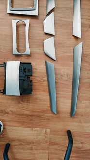 фото thumb №10, Декоры планки декоративный комплект mercedes w204 универсал шлифованный алюминий