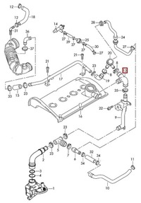 фото thumb №6, Шланг вентиляційний vag audi a4 passat оригінальний 06b103221h