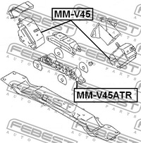 фото thumb №11, Подушка двигателя задняя mitsubishi pajero v20-50 19