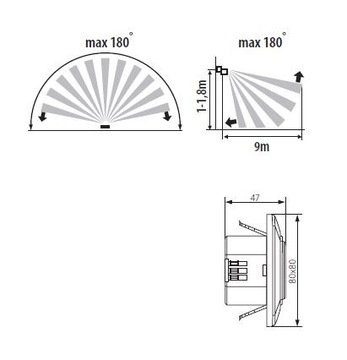 Микроволновой датчик движения Kanlux MERGE MW-L 23453