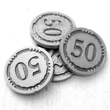 Набор из 50 игровых монет - 10 шт.