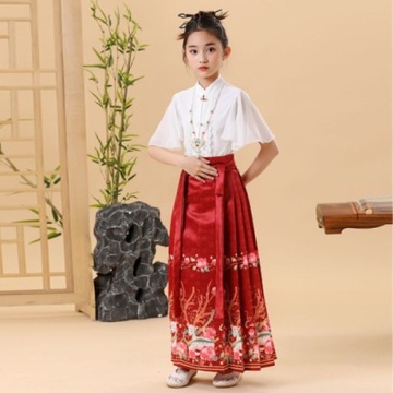 Платье для девочки Ming Tang Hanfu с лицом лошади