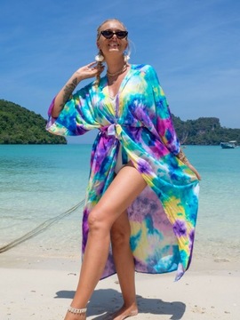 ПАРЕО для пляжа, платье ПОЛЕТ, длинная накидка, женская туника SUMMER BOHO