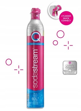 Розовый баллон с CO2 SodaStream на 60 л воды