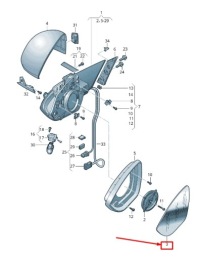 Купить Audi e-tron ge передняя часть left door mirror glass 4ke857535g oem, фото thumb